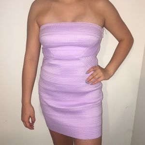 Cute Light Purple Mini Dress